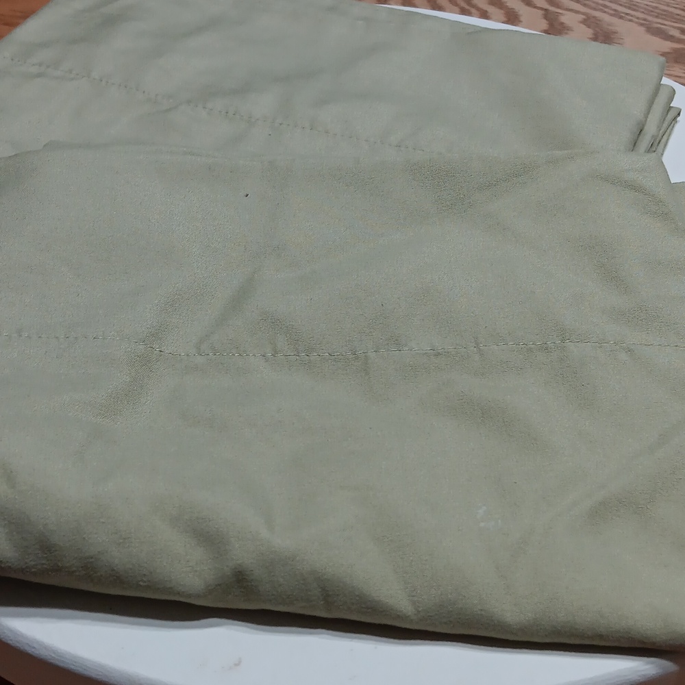 Two olive Green King Pillowcases